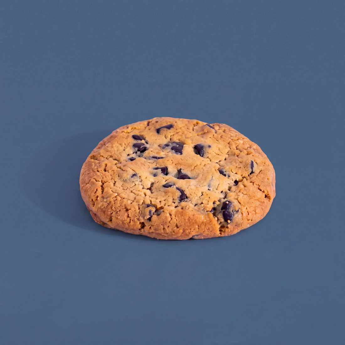 Cookie on blue